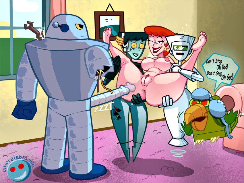 anus ass big_ass breasts dexter's_laboratory dexter's_mom nude pussy repost robot smile whargleblargle wide_hips wink