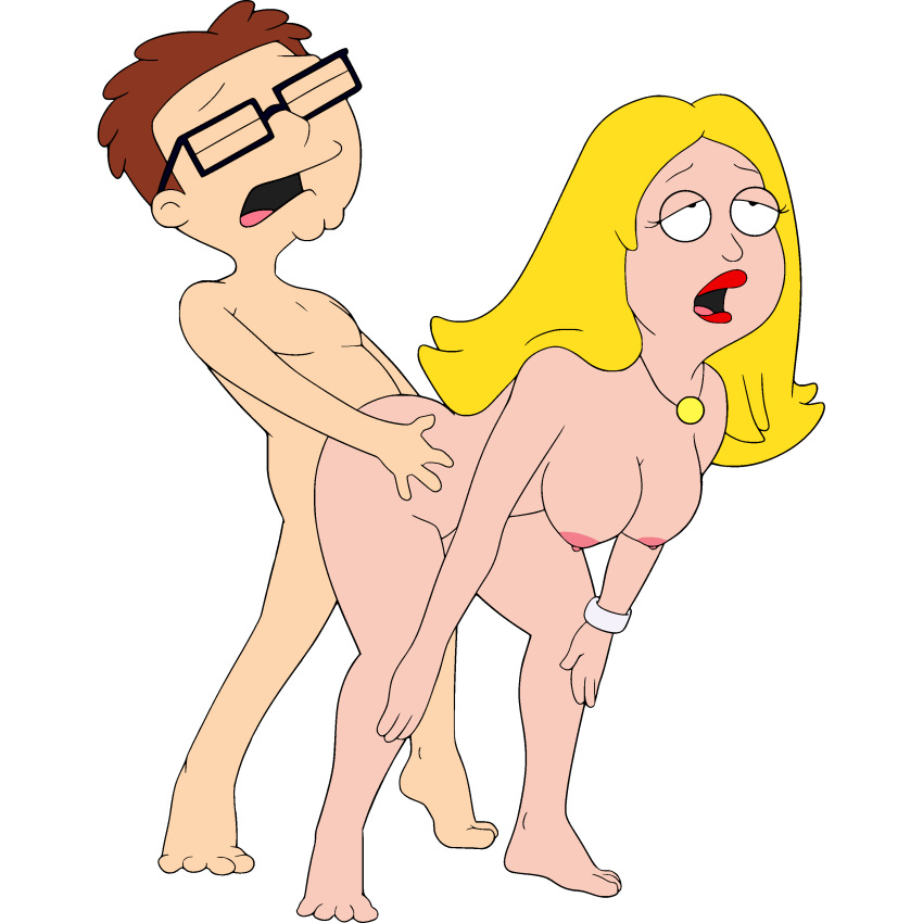 american_dad blonde_hair brown_hair francine_smith incest mother's_duty mother_&amp;_son nude sex simple_coloring steve_smith taken_from_behind transparent_background