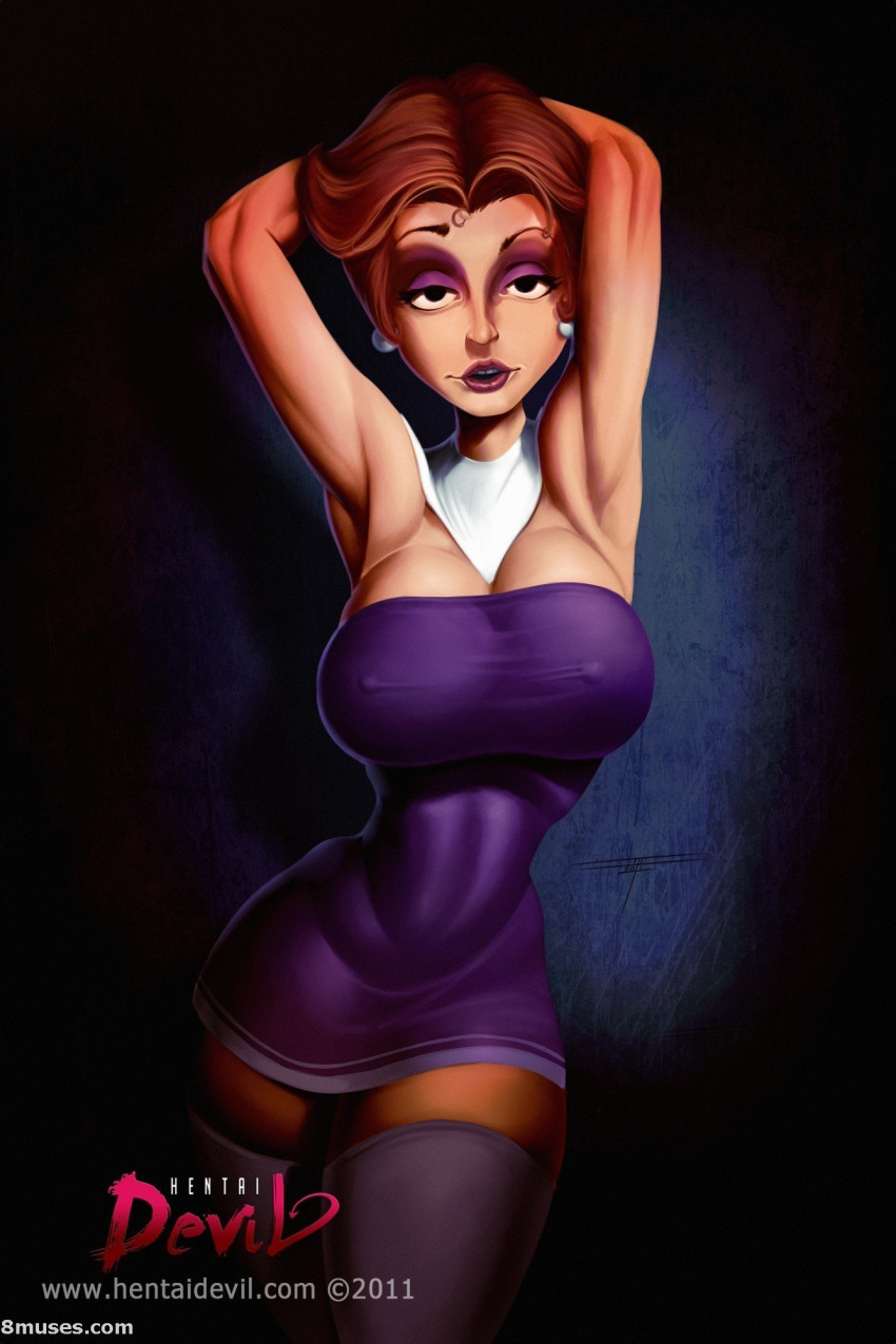 1girl 3d 8muses breasts female female_only huge_breasts jane_jetson large_breasts taboolicious the_jetsons white-devil_(artist)