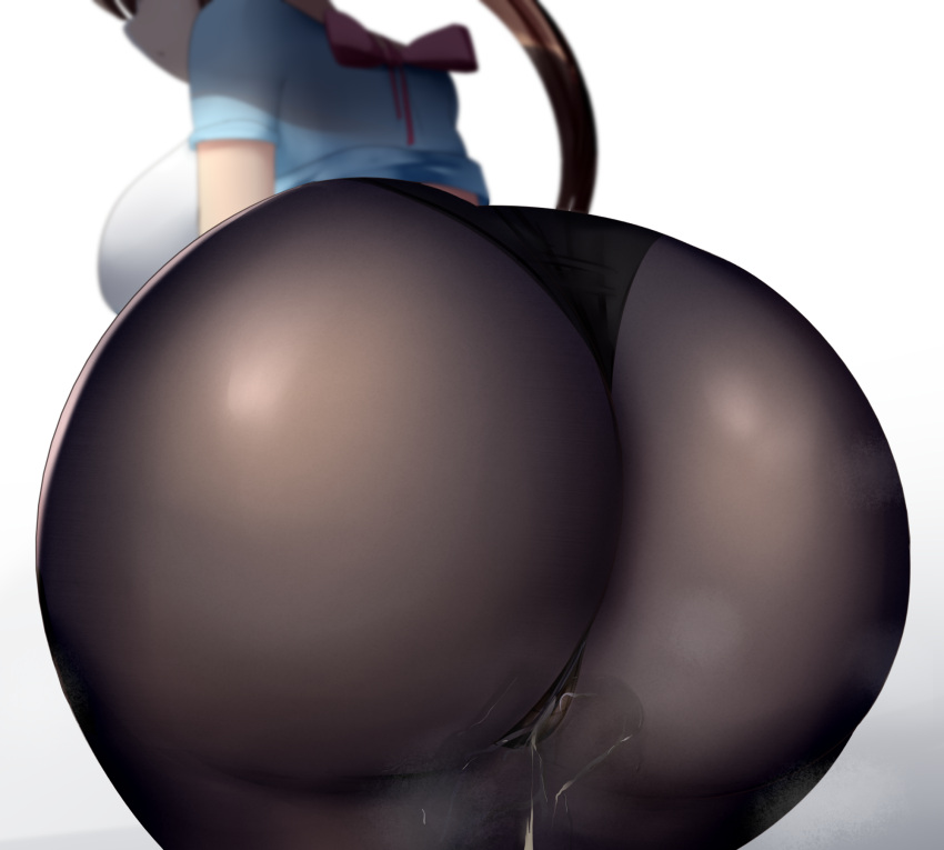 1girl extra_thicc female_focus female_only huge_ass humans_of_pokemon long_hair mei_(pokemon) nintendo pokemon pokemon_bw2 pussy pussy_visible_through_clothes rosa_(pokemon) sana!rpg solo_female solo_focus video_game_character video_game_franchise wet_pussy