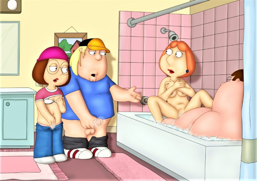 breasts chris_griffin erect_nipples erection family_guy lois_griffin masturbation meg_griffin peter_griffin spread_legs thighs vaginal