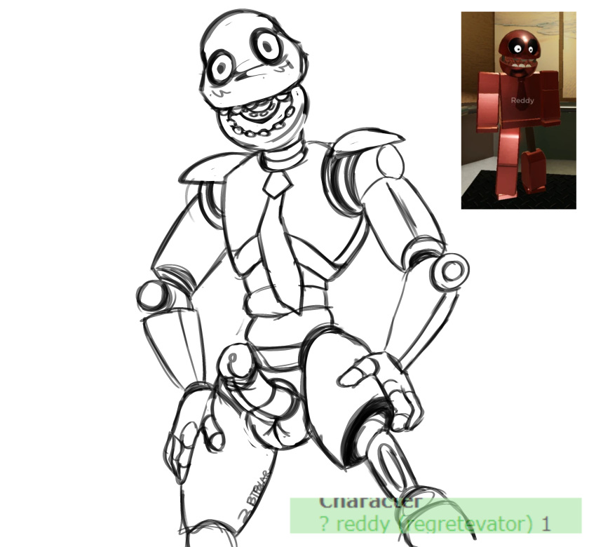 2bipolar_(artist) animatronic erection male precum reddy_(regretevator) regretevator roblox roblox_game robot