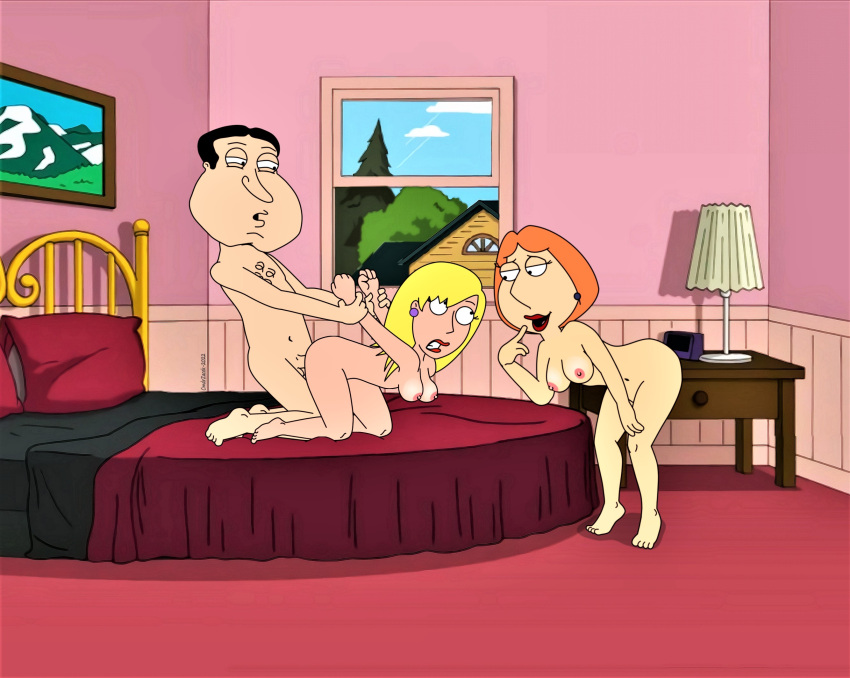 ass blackzacek breasts cmdrzacek connie_d'amico erect_nipples erection family_guy glenn_quagmire lois_griffin nude rape thighs vaginal white_breasts