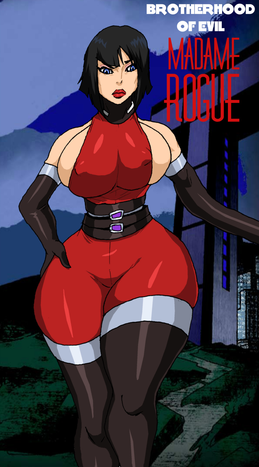 big_breasts breasts clothes dc dcau jay-marvel lips madame_rouge teen_titans wide_hips