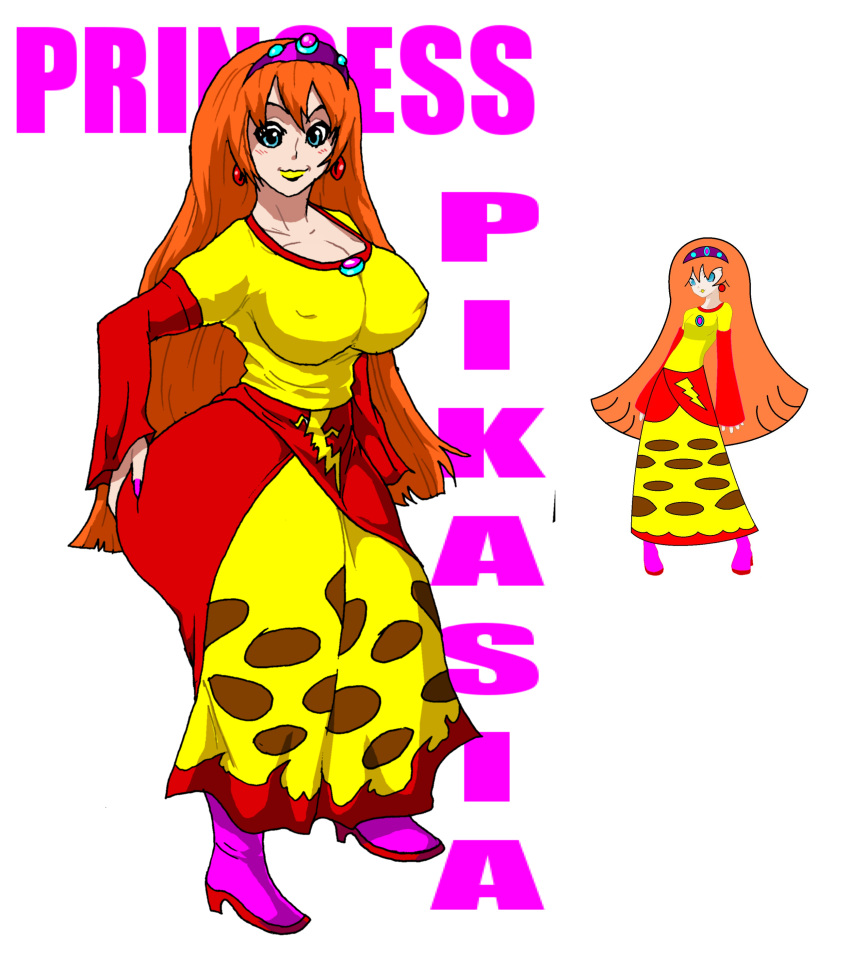 ass big_ass big_breasts breasts clothes dress jay-marvel lips looking_at_viewer princess_pikasia wide_hips
