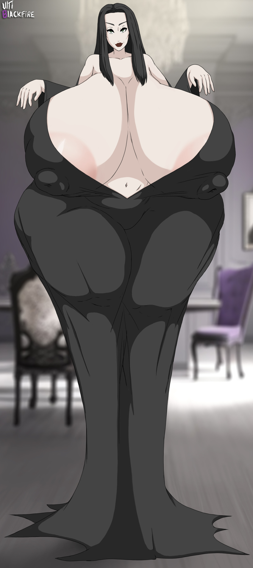 black_hair gigantic_breasts goth morticia_addams the_addams_family ultiblackfire voluptuous