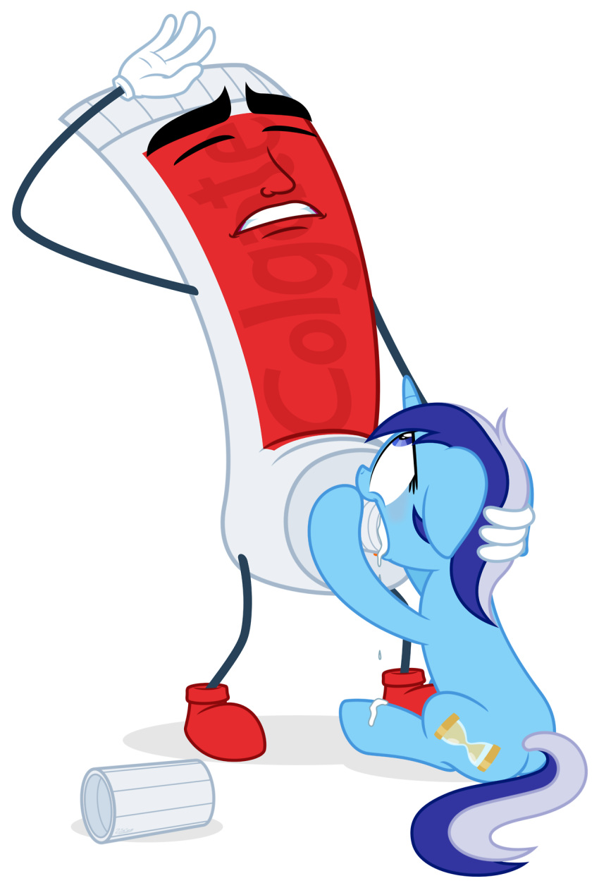 crossover friendship_is_magic kneel my_little_pony paste sucking toothpaste