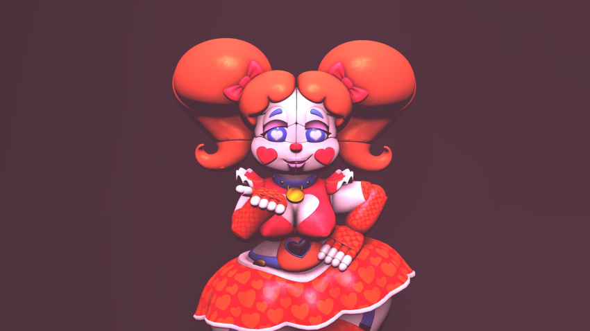1girl blowing_kiss circus_baby five_nights_at_freddy's looking_at_viewer sexbot_circus_baby sister_location