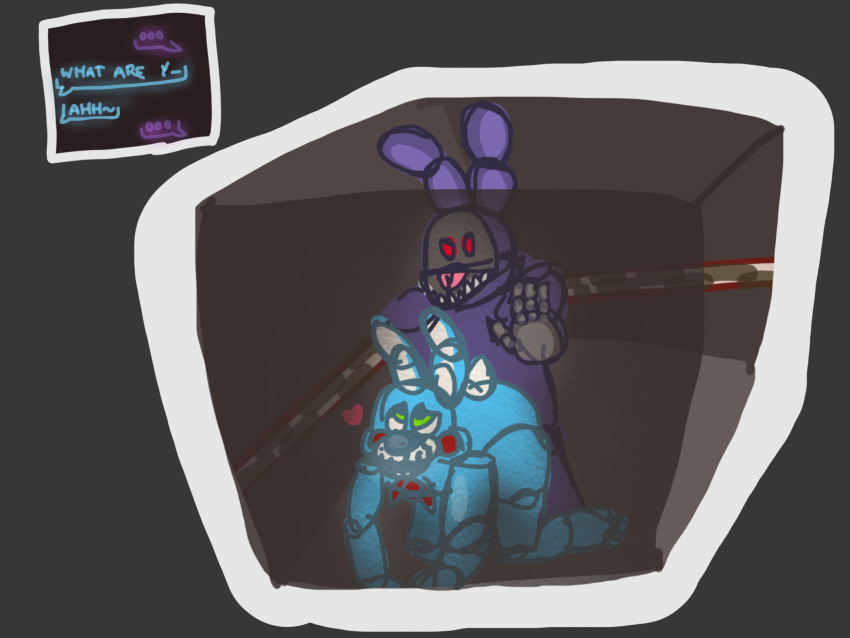 anal animatronic dialogue five_nights_at_freddy's five_nights_at_freddy's_2 gay gay_sex toy_bonnie_(fnaf) withered_bonnie_(fnaf) yaoi