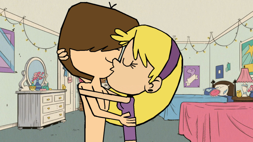1boy 1girl aged_up carol_pingrey cartoon_network crossover foster's_home_for_imaginary_friends imminent_sex jose101 kissing mac_(fhfif) nude_male_clothed_female older the_loud_house
