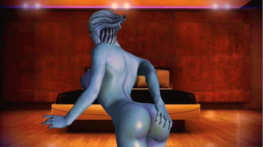 3d alien asari bioware female games liara_t'soni mass_effect nude posing render video_games xnalara xps