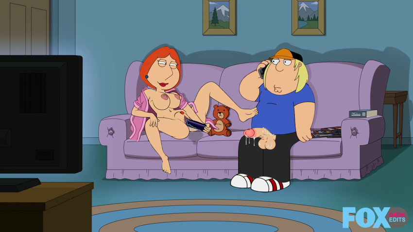 breasts chris_griffin cum dildo_in_vagina erection family_guy incest lois_griffin masturbation mom_son mother's_duty mother_and_son nipples nude shaved_pussy spread_legs thighs