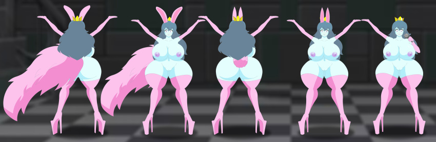 areolae ass big_ass big_breasts boots breasts bunny_ears bunny_girl bunny_tail commission dk female ghost ghost_girl gloves nipples nude pussy riffsandskulls solo spooky's_house_of_jump_scares spooky_(shojs)