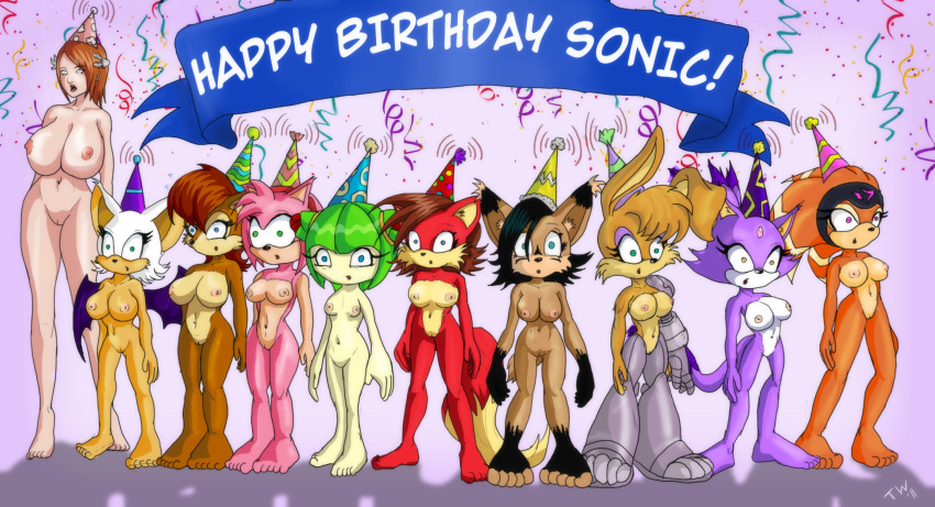 amy_rose barefoot bat bat_ears bat_wings big_breasts black_hair blaze_the_cat bottomless breasts brown_hair bunnie_rabbot bunny_girl cat_girl chiropteran cosmo_the_seedrian empty_eyes expressionless eyeshadow feet female_only femsub fiona_fox fox_girl furry green_eyes harem huge_breasts hypnosis hypnotic_accessory mammal membrane_(anatomy) membranous_wings mind_control monster_girl multiple_girls nicole_the_lynx nude open_mouth orange_hair pink_hair plant_girl princess_elise purple_hair red_hair rouge_the_bat sally_acorn sega shade_the_echidna short_hair shrunken_irises sonic_the_hedgehog_(series) squirrel_girl standing standing_at_attention tan_skin teal_eyes tech_control text topless trishbot white_hair wings
