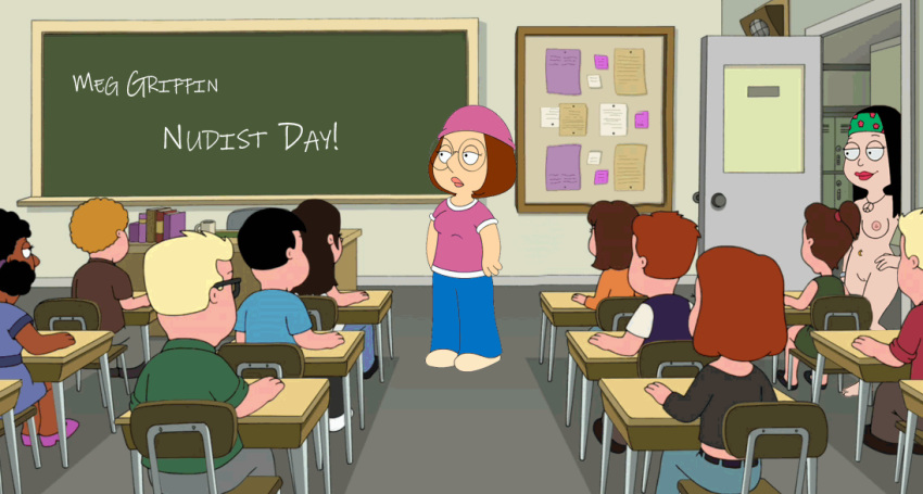 american_dad crossover family_guy gif hayley_smith meg_griffin nude_female