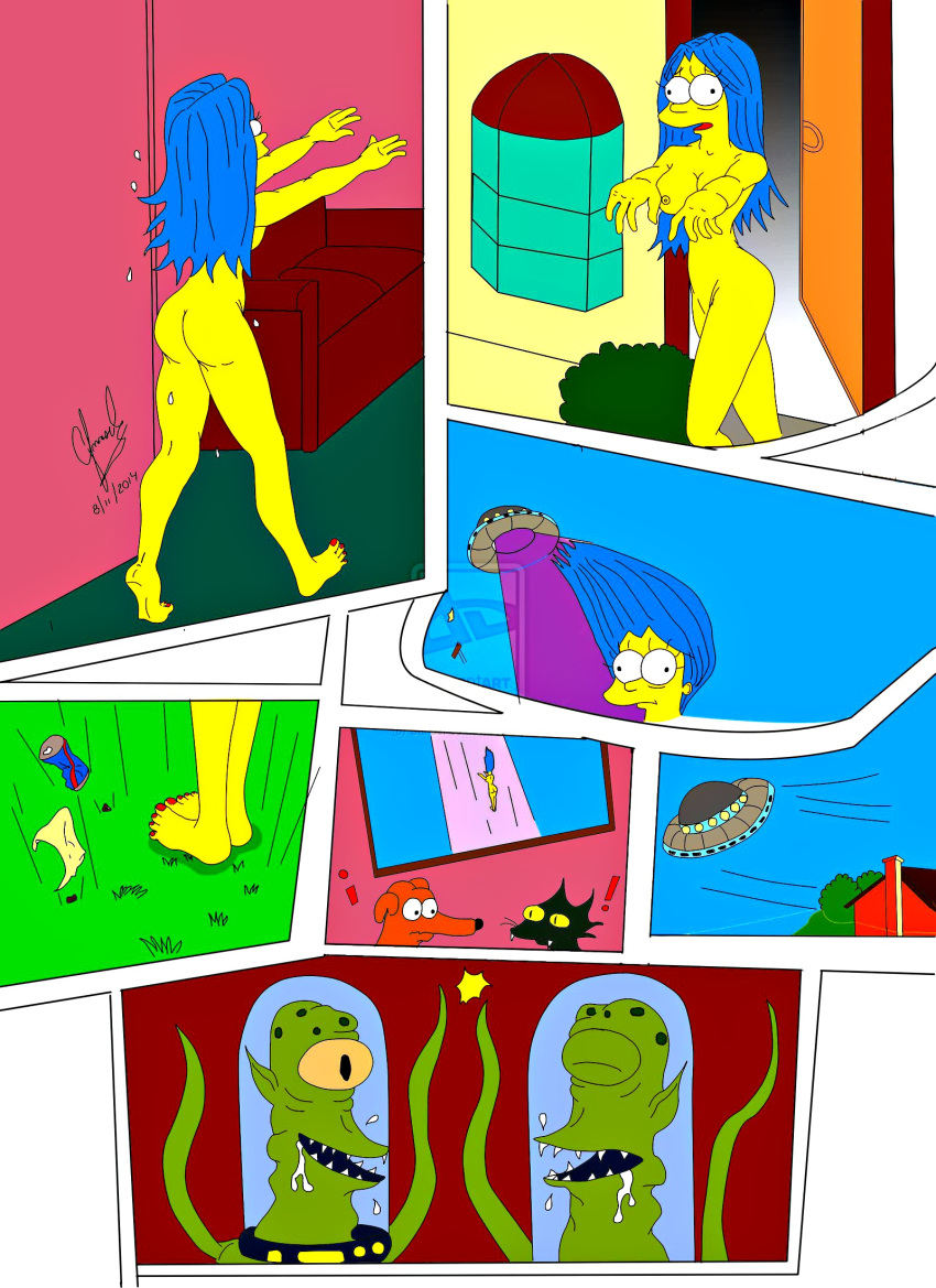 comic marge_simpson tagme the_simpsons yellow_skin