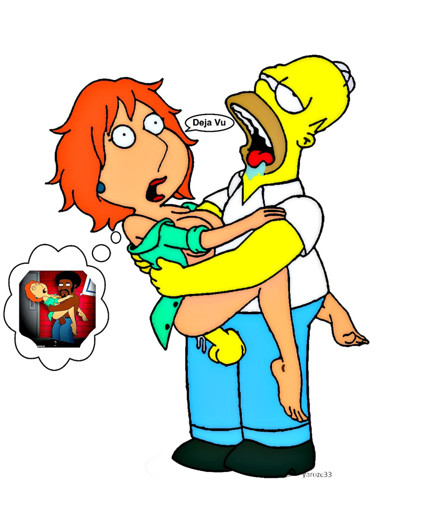 breasts cum family_guy homer_simpson lois_griffin penis sex the_simpsons yellow_skin