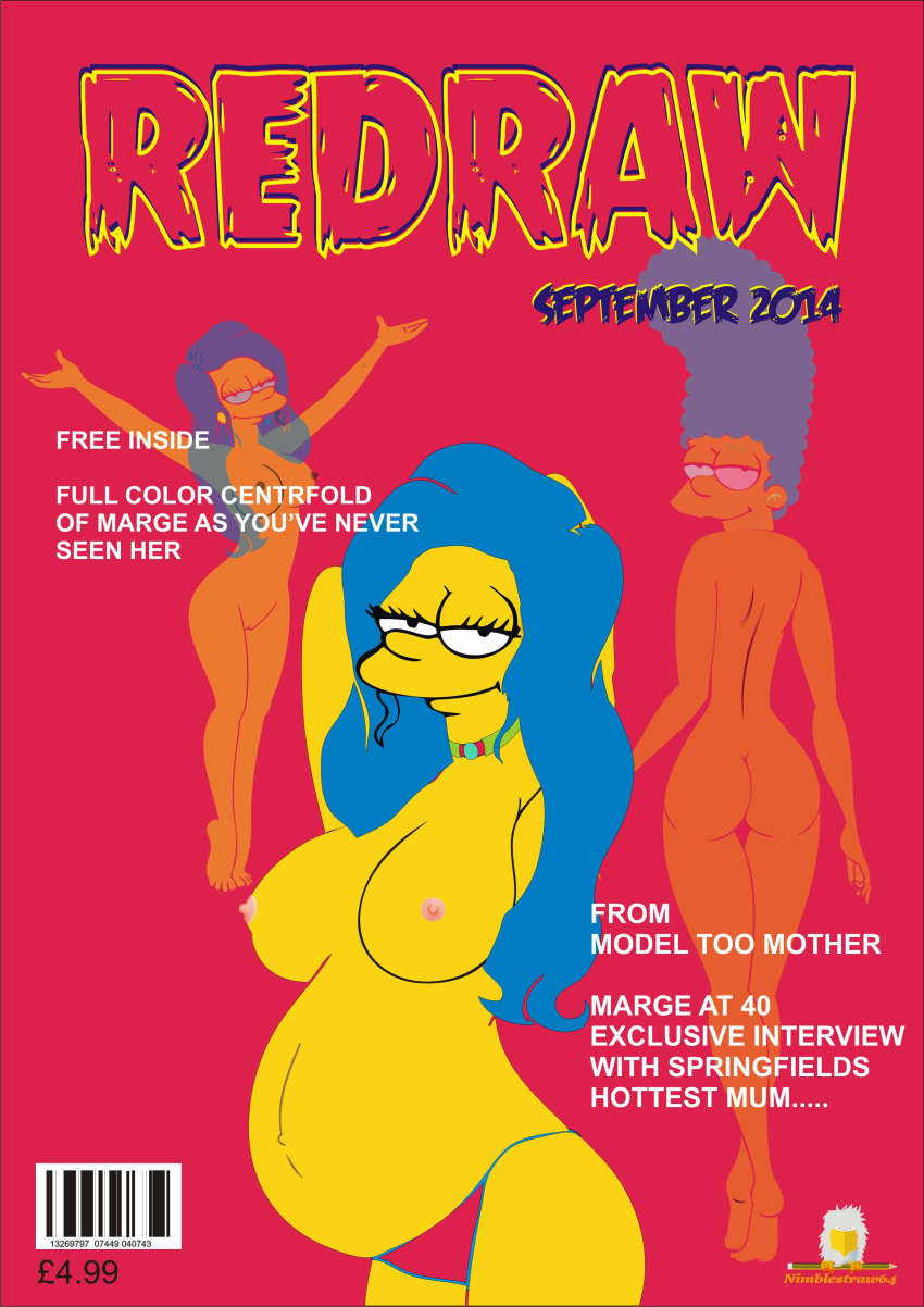 kinky marge_simpson pregnant redraw the_simpsons yellow_skin