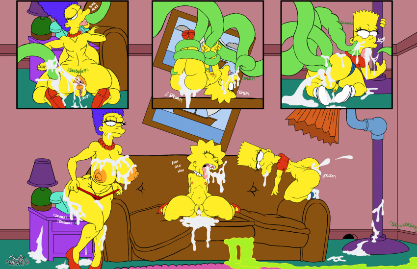 anal anus ass bart_simpson big_ass big_breasts big_lips breasts clothes comic cum dat_ass erect_nipples female femboi femboy gay happy hips josemalvado lips lisa_simpson male marge_simpson milf nipples nude penis pussy sex slut tentacle testicles the_simpsons torn_clothes whore wide_hips yellow_skin