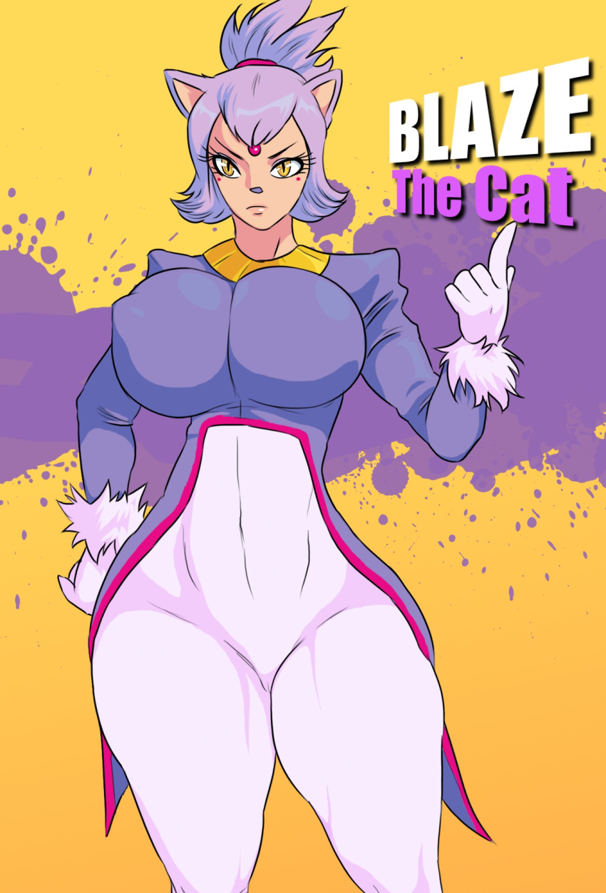 big_breasts blaze_the_cat breasts clothes female hips jay-marvel solo sonic sonic_(series) text wide_hips