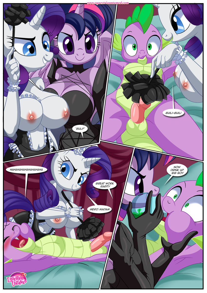 bbmbbf equestria_untamed friendship_is_magic hasbro my_little_pony palcomix rarity rarity_(mlp) spike spike's_ultimate_fantasies_or_the_dragon_king's_harem spike_(mlp) twilight_sparkle twilight_sparkle_(mlp)