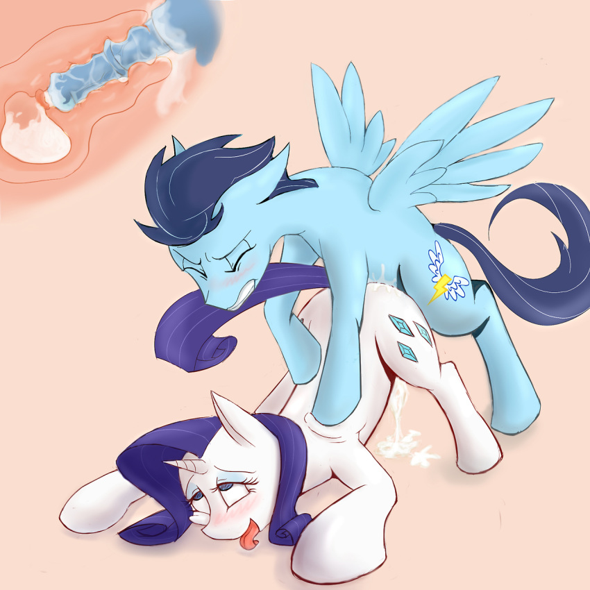 ahegao cum_inside equine friendship_is_magic my_little_pony penis rarity_(mlp) soarin vaginal womb x-ray