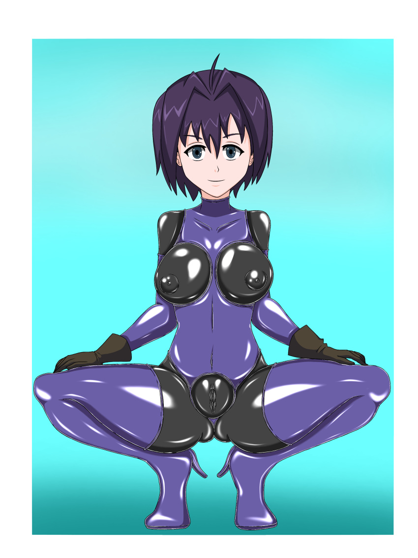 1girl 1girl 1girl bangs big_breasts blue_background blue_eyes breasts brown_gloves clitoris elbow_gloves erect_nipples erection falis_(murder_princess) female_focus female_only gloves grin hands_on_thighs latex latex_bodysuit latex_boots latex_breasts latex_clothing latex_elbow_gloves latex_gloves latex_legwear latex_long_gloves latex_nipples latex_stockings latex_thighhighs latex_vagina legs legwear long_gloves looking_at_viewer murder_princess nipples purple_bodysuit purple_elbow_gloves purple_gloves purple_hair purple_legwear pussy sexy sexy_ass sexy_body sexy_breasts sexy_legs sexy_pose short_hair skin_tight skin_tight skin_tight_suit skintight_bodysuit skintight_clothes skintight_clothing skintight_suit smile sole_female soles solo_female solo_focus spread_legs squatting stockings stray_123 thick_thighs thighs tight tight_clothes tight_clothing tight_fit tights vaginal white_background