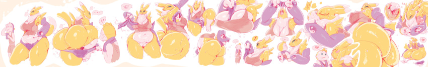 anal anal_fingering animal_ears anthro anus ass bandai big_ass big_breasts blush breasts canine chubby cleavage digimon facesitting female femdom fingering fox furry hetero huge_ass huge_breasts kiss kissing large_breasts mammal namco plump pussy renamon sitting_on_face smell sports_bra sunibee sweat tail tongue tongue_out