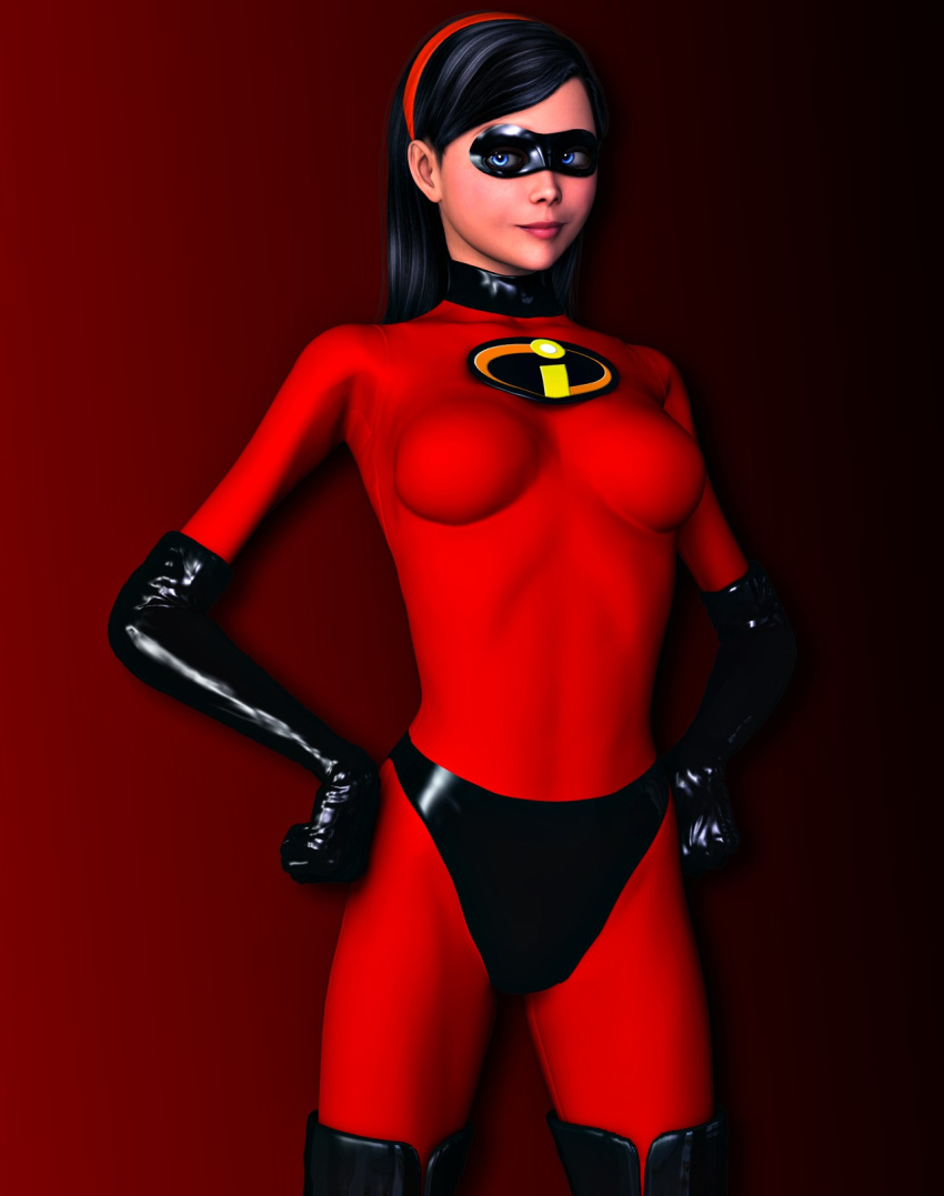 boots breasts gloves panties the_incredibles violet_parr