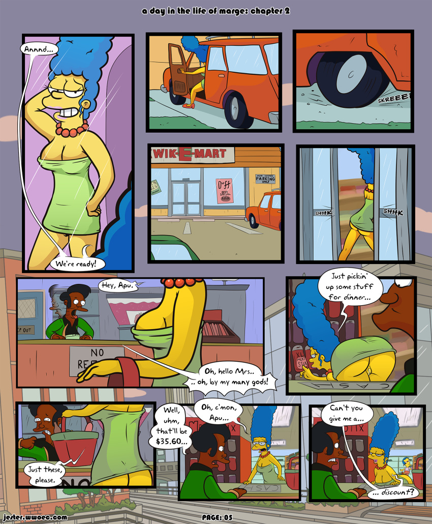 comic jester marge_simpson tagme the_simpsons yellow_skin