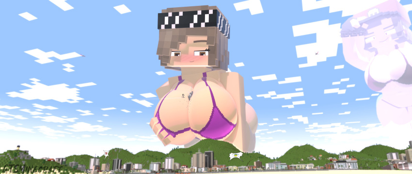 female_only giantess gigantic_breasts gts_minecraft tagme