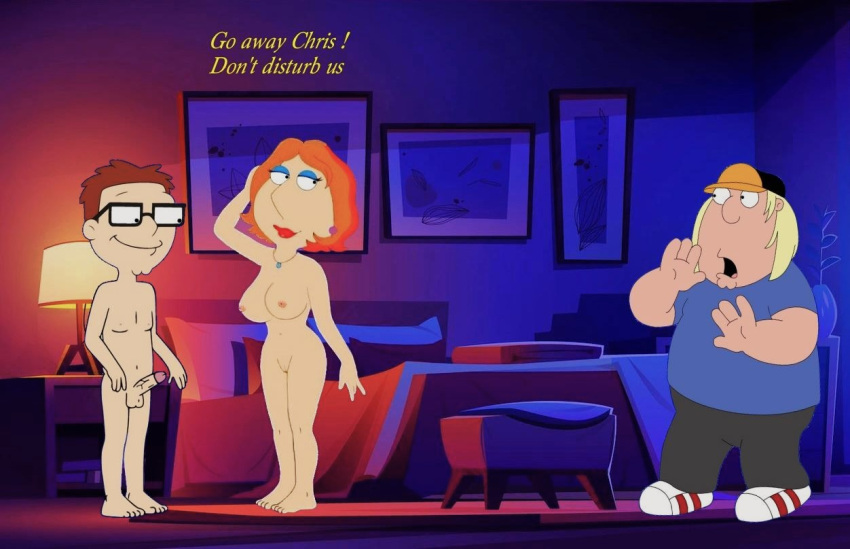 american_dad big_breasts big_penis chris_griffin crossover erect_nipples erect_penis family_guy glasses lois_griffin nude shaved_pussy steve_smith thighs