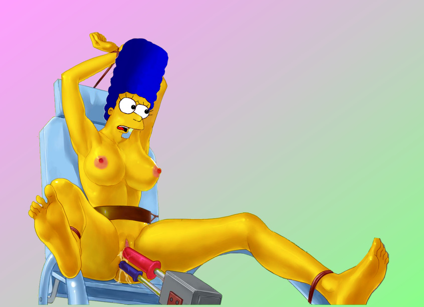 blue_hair hair marge_simpson tagme the_simpsons yellow_skin