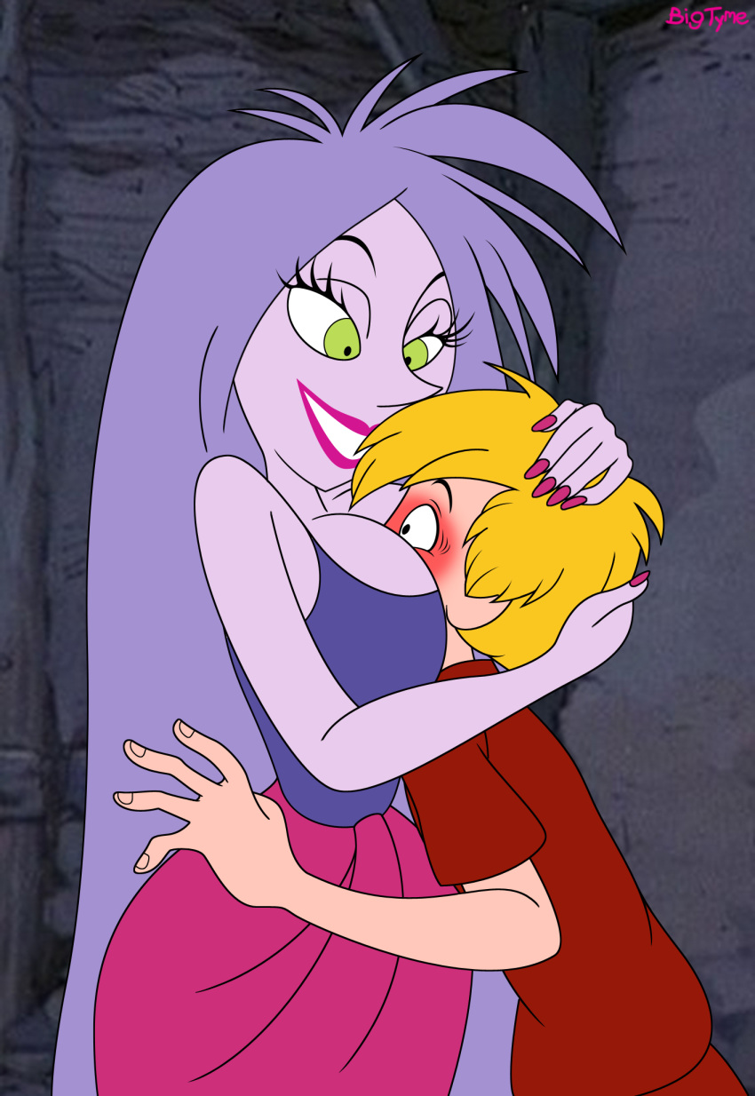 big_breasts bigtyme breasts cleavage disney king_arthur lipstick madam_mim smile teeth the_sword_in_the_stone whore witch
