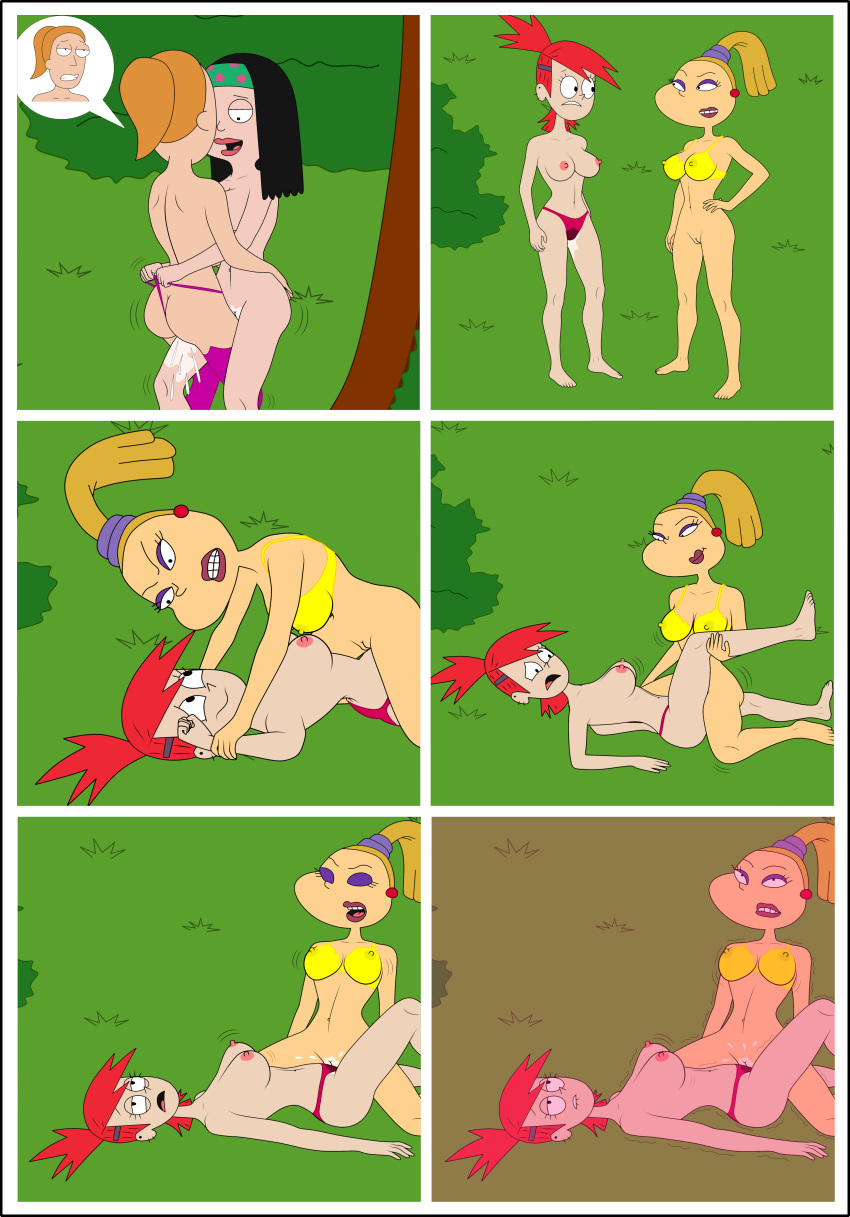 american_dad battle bra charlotte_pickles comic female/female female_only forest foster's_home_for_imaginary_friends frankie_foster grass hayley_smith lesbian panties pussy_juice rick_and_morty rugrats scissoring sexfight sexfightfun stockings summer_smith tribadism wet_panties wet_pussy wrestling yuri
