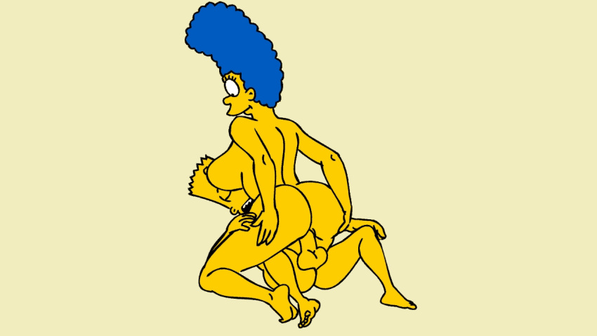 bart_simpson big_breasts blue_hair breasts cartoon gif hair incest marge_simpson mother's_duty mother_and_son nickartist sex the_simpsons vaginal yellow_skin