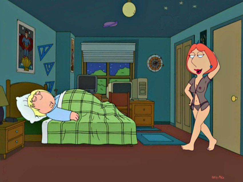 breasts chris_griffin family_guy incest lois_griffin mother's_duty mother_and_son nipples panties