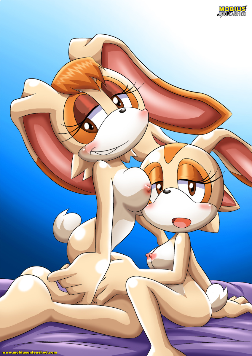 2girls bbmbbf cream_the_rabbit furry mobius_unleashed mother_and_daughter multiple_girls palcomix sega sonic_(series) sonic_the_hedgehog_(series) vanilla_the_rabbit