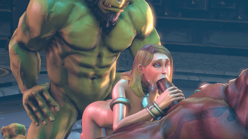 1girl 3d animated ass breasts fellatio female galianbeastsfm gif green_skin human jaina_proudmoore larger_male male navel nude oral orc penis sex size_difference smaller_female source_filmmaker uncensored vaginal_penetration world_of_warcraft
