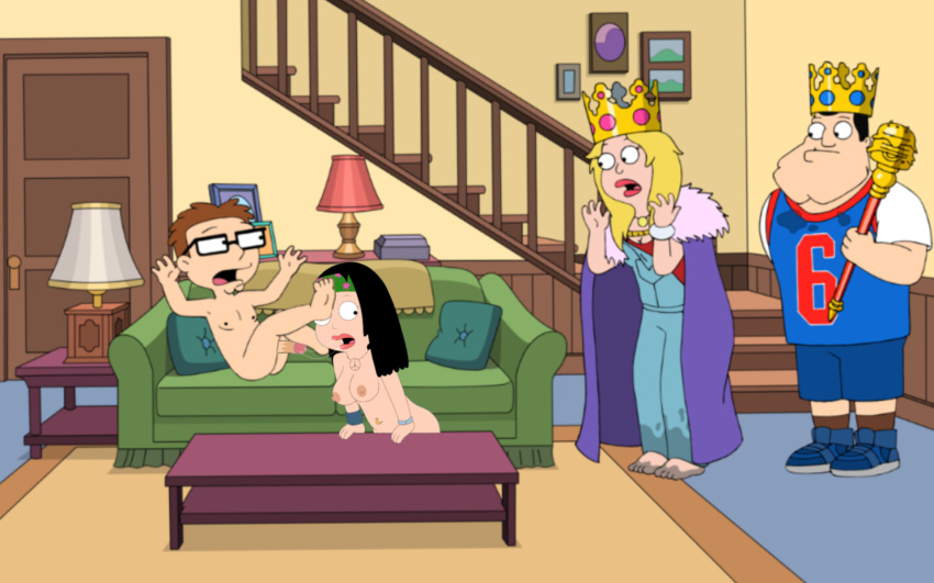 american_dad brother_and_sister caught caught_in_the_act fellatio francine_smith hayley_smith incest stan_smith steve_smith
