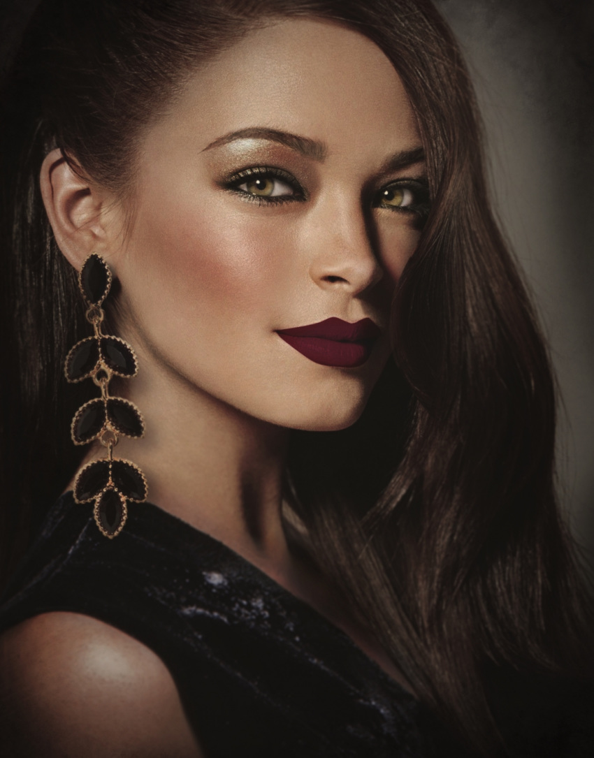 brown_hair celeb close-up female female_only jewelry kristin_kreuk lipstick long_hair makeup solo_female tagme test