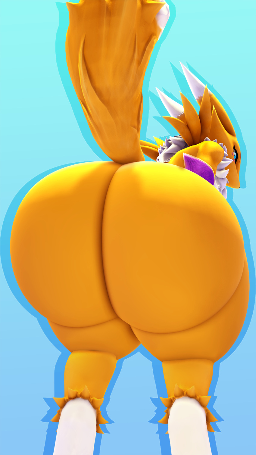 cindablimp digimon female_only furry furry_female furry_only looking_back renamon