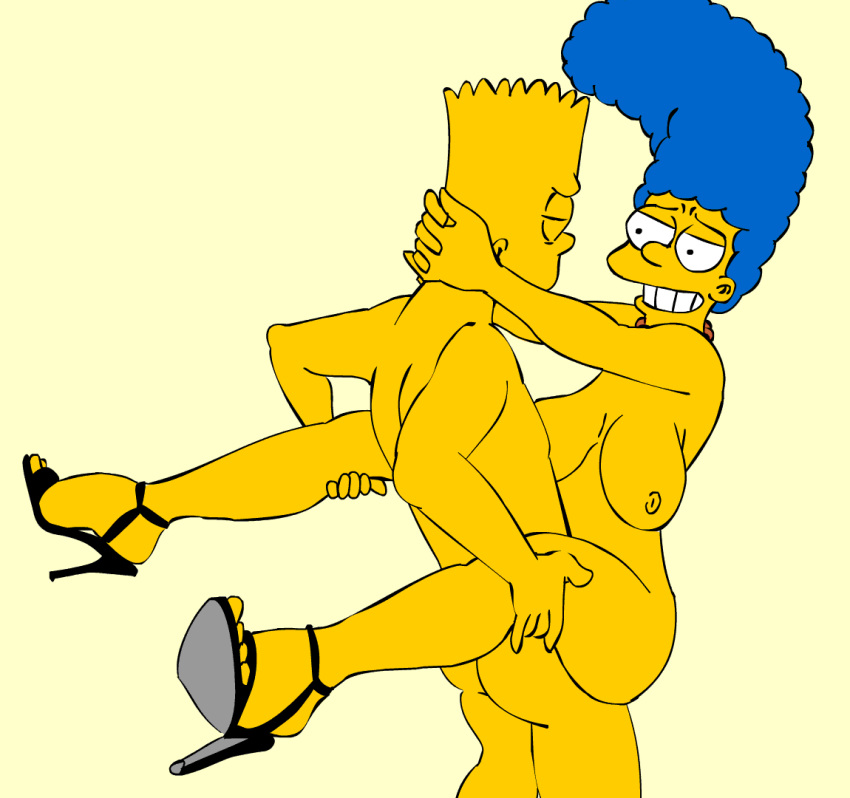 big_ass big_breasts blue_hair breasts fuck gif hair hentai incest marge_simpson mother's_duty mother_and_son nickartist the_simpsons yellow_skin