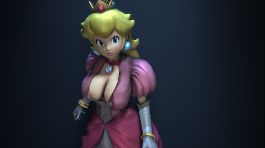 3d big_breasts breasts cleavage full_of_milk huge_breasts insanely_hot large_breasts princess_peach sexy sexy_body sexy_breasts super_mario_bros. urbanator
