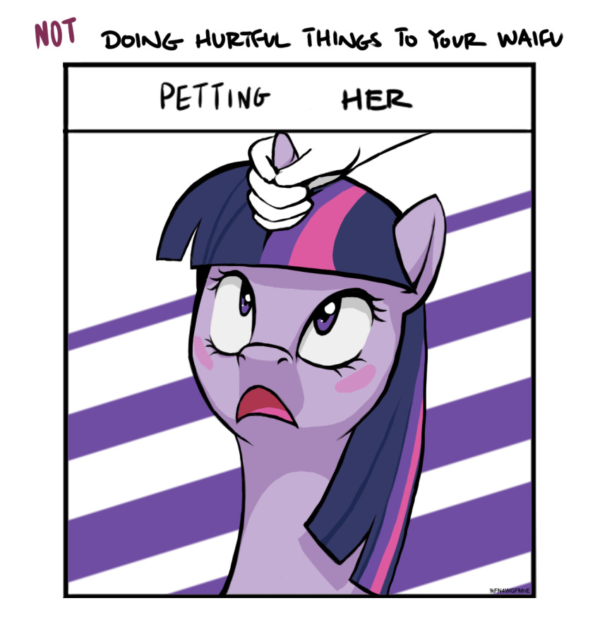 1girl blush disembodied_hand duo english_text equine feral friendship_is_magic gif hair high_res horn hornjob looking_up mammal multicolored_hair my_little_pony open_mouth purple_eyes steve_(artist) suggestive text twilight_sparkle unicorn waifu_chart