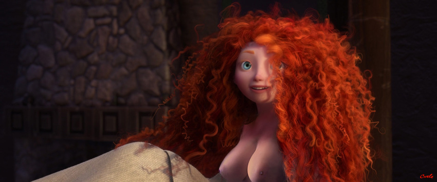 3d beautiful big_breasts brave brave_(copyright) breasts cartoon disney long_hair merida nude pixar princess_merida red_hair redhead tagme teen