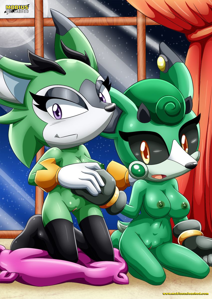 2girls anthro archie_comics bbmbbf cassia_the_pronghorn clove_the_pronghorn furry mobius_unleashed multiple_girls palcomix sega sonic_(series) sonic_the_hedgehog_(series) tagme