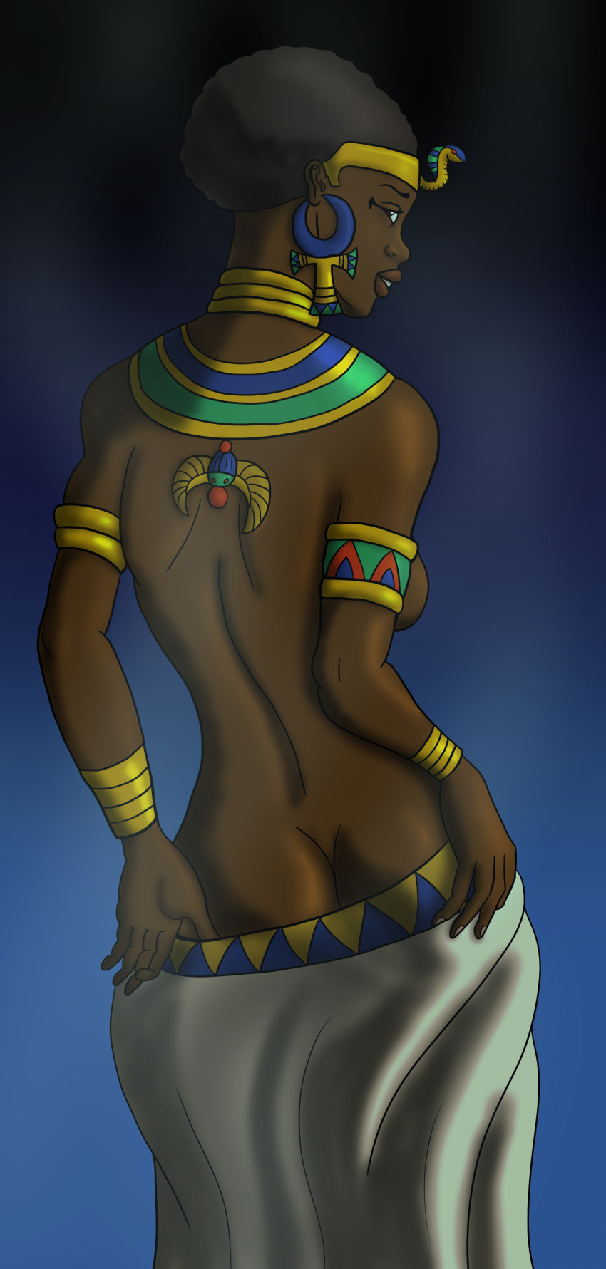 ass black_woman dark_skin egyptian pinup