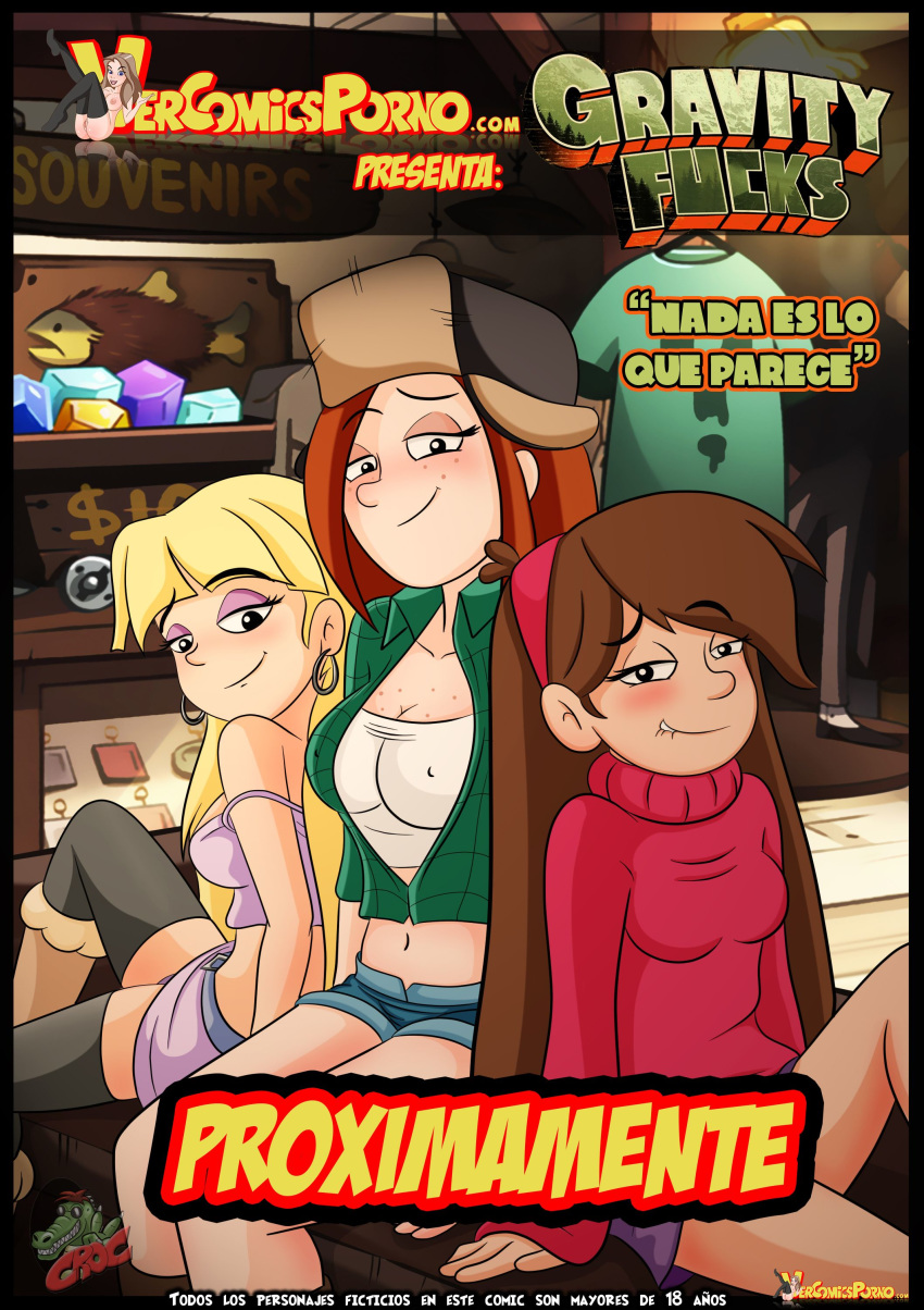 comic cover_page gravity_falls mabel_pines pacifica_northwest spanish_text tagme wendy_corduroy