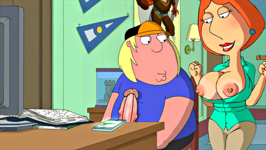 breasts chris_griffin family_guy gkg incest lois_griffin mother's_duty mother_and_son nipples penis